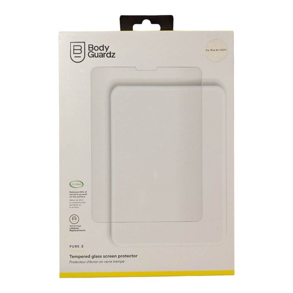 X4. BodyGuardz Pure 2 Tempered Glass Screen Protector For Apple iPad Air‎ (2020)